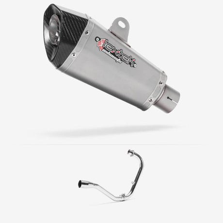 Lextek XP10 Matt S/Steel Exhaust System 210mm for Lexmoto Michigan 125