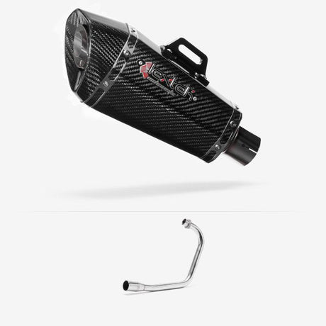 Lextek XP8C Carbon Fibre Exhaust System 210mm for Lexmoto ZSB 125