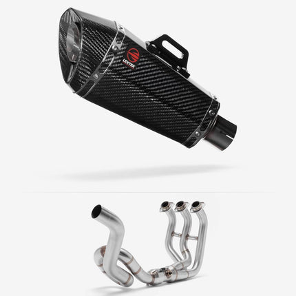 Lextek Carbon Fibre XP8C 210mm High Level Exhaust System for Yamaha MT-09 / Tracer 900 (13-20)