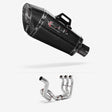 Lextek XP8C Carbon Fibre Exhaust System 210mm High Level for Yamaha MT-09 (13-20)