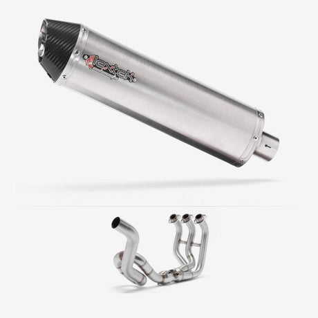 Lextek RP1 Gloss S/Steel Oval Exhaust System 400mm High Level for Yamaha MT-09 (13-20)