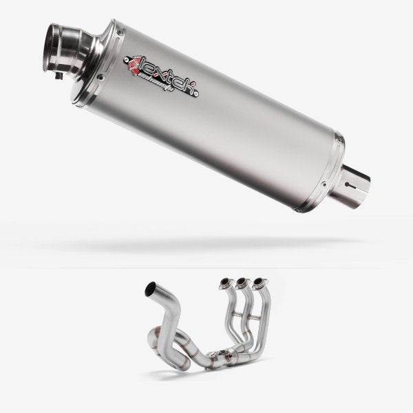 Lextek OP1 Matt S/Steel Exhaust System 350mm High Level for Yamaha MT-09 (13-20)