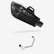 Lextek XP8C Carbon Fibre Exhaust System 210mm for Suzuki GSX-R 125 (17-24) GSX-S 125 (17-24)