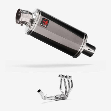 Lextek OP16 Dark Tint Stainless Exhaust System 250mm for Kawasaki Z800 (13-16)