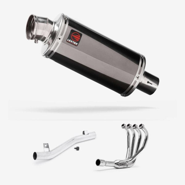 Lextek OP16 Dark Tint Stainless Exhaust System 250mm for Suzuki GSF 1200 Bandit (95-06)