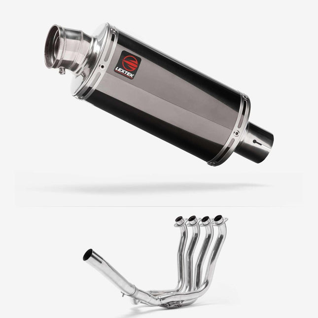 Lextek Smoked Stainless Steel OP16 250mm Exhaust System for Suzuki GSXR 1000 (01-06)