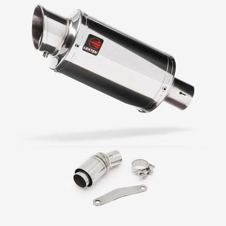 Lextek YP4 S/Steel Stubby Exhaust 200mm with Link Pipe for Kawasaki Versys-X 300 (17-18)