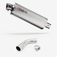 Lextek OP1 Matt S/Steel Exhaust 350mm with Link Pipe for Suzuki SV650 (16-20)