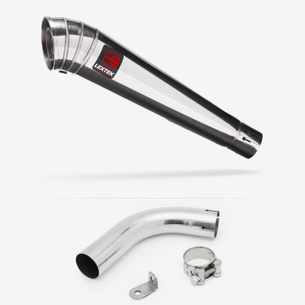 Lextek Polished Stainless Steel MP4 300mm Exhaust with Link Pipe for Honda CB1000R (08-17)