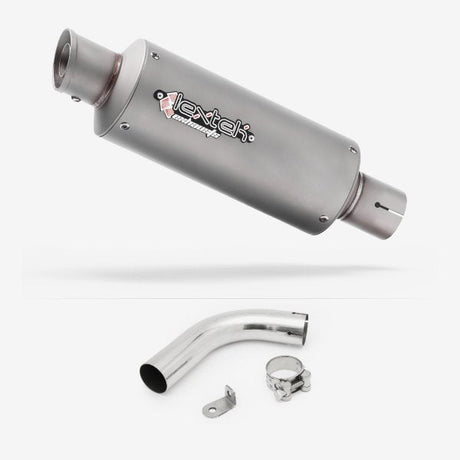 Lextek GP1 Matt S/Steel GP Stubby Exhaust 240mm with Link Pipe for Honda CB1000R (08-17)