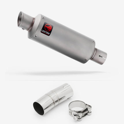 Lextek Matt Stainless Steel GP1 240mm Exhaust with Link Pipe for Honda CRF1000 Africa Twin (16-19)