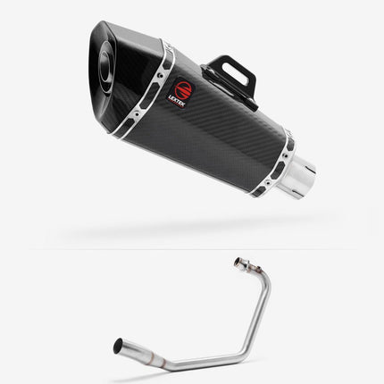 Lextek Carbon Fibre XP8C 210mm Exhaust System for Kiden Aries, Pisces, Aquarius andLexmoto Oregon,