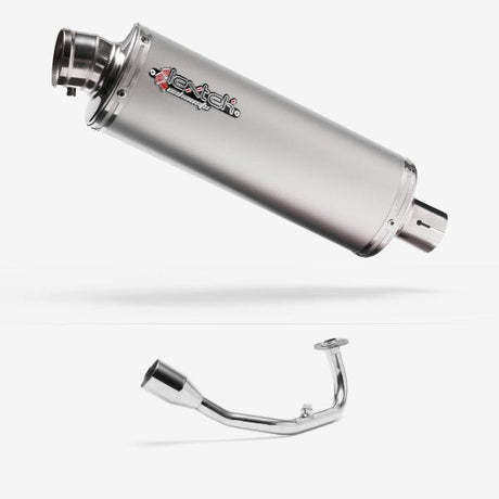 Lextek Stainless Steel OP1 Matt S/Steel Exhaust System 350mm for Lexmoto Diablo 125 / SRT125