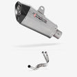 Lextek XP10 Matt S/Steel Exhaust System 210mm for Kawasaki ER6, Ninja 650, Z650, Versys 650
