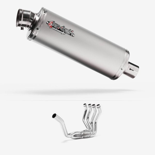 Lextek OP1 Matt S/Steel Exhaust System 350mm Single Sided for Honda CBR1100XX Blackbird (96-07)