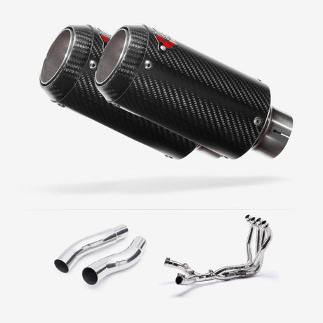 Lextek CP8C Full Carbon Exhaust System 150mm for Kawasaki Z1000 (10-19)