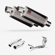 Lextek OP16 Dark Tint Stainless Exhaust System 250mm for Kawasaki Z1000 (10-19)