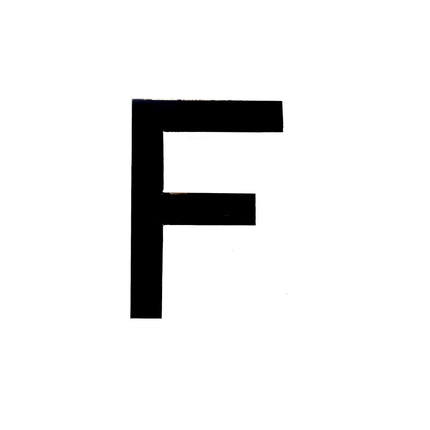 Number Plate Digits Big F Each