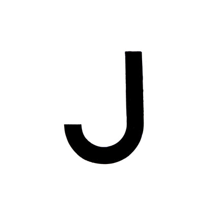 Number Plate Digits Big J Each