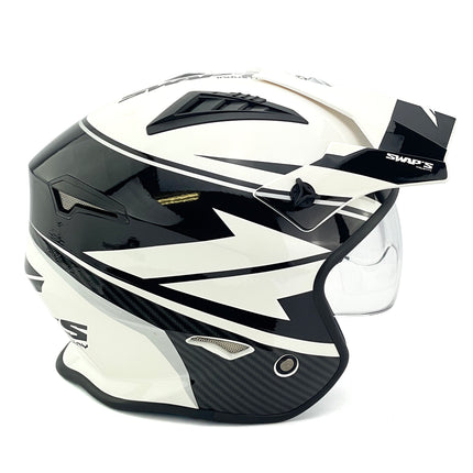 HELMET JET - XS 54cm White/Black, SWAPS S769, JTR2G1101