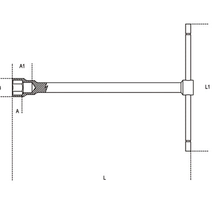 T-Handle Hexagon Socket Wrench 6mm - Beta Tools 950 6