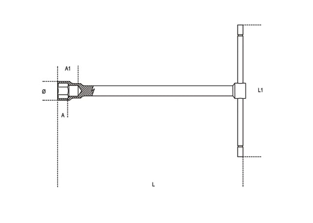 T-Handle Hexagon Socket Wrench 27mm - Beta Tools 950 27