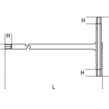 T-Handle Wrench with Three Hexagon Male Ends 2mm - Beta Tools 951 2