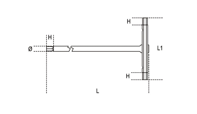 T-Handle Wrench with Three Hexagon Male Ends 2mm - Beta Tools 951 2