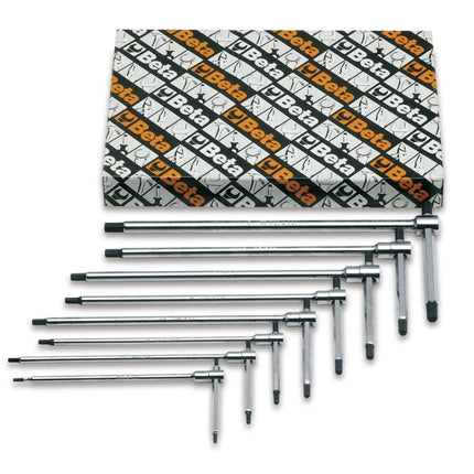 Set of 8 T-Handle Wrenches with Three Hexagon Male Ends 2mm - 6mm - Beta Tools 951/S8