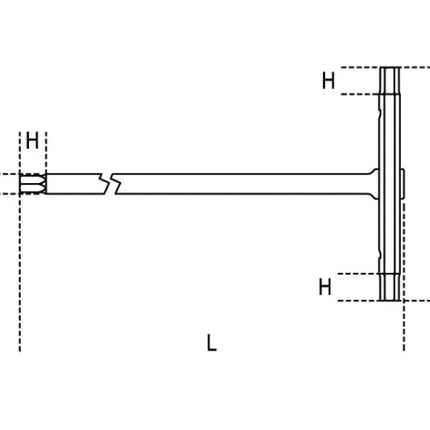 T-Handle Wrench with Three Male Ends for Torx Head Screws T27 - Beta Tools 951TX 27