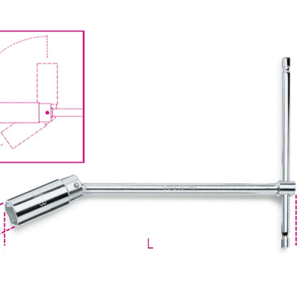 T-Handle Spark Plug Wrench with Swivelling Socket 16mm - Beta Tools 957 16
