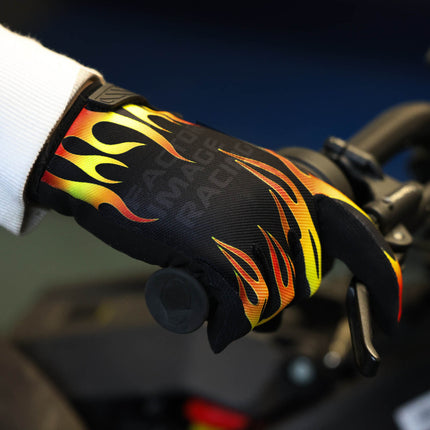 FIR Adult MX Gloves - M - Flame Design