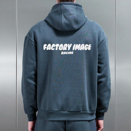 Bubble Text Blue Unisex Hoodie - S