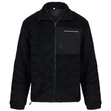 Sherpa Fleece Jacket Black Extra Large Fleece Lined, Front Pocket