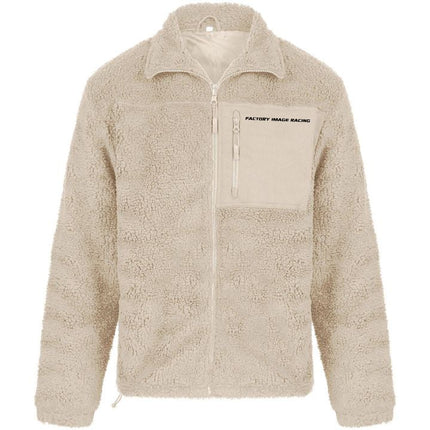 Sherpa Fleece Jacket Cream Extra Large, Fleece Lined, Front Pocket