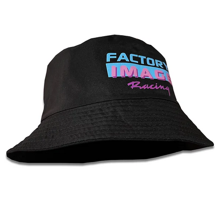 Black Bucket Hat - Retro Vice Design - Small / Medium