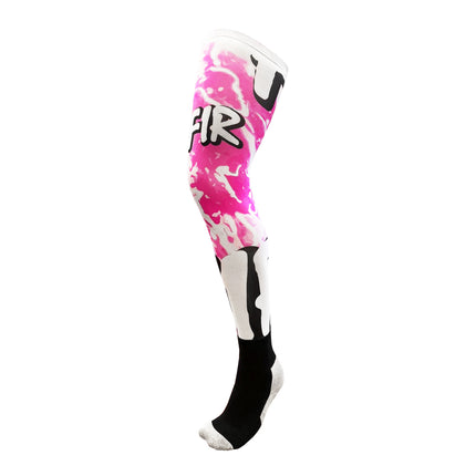 Knee Brace MX Enduro Socks With FIR Pink Design Size L/xl Size Uk 8+