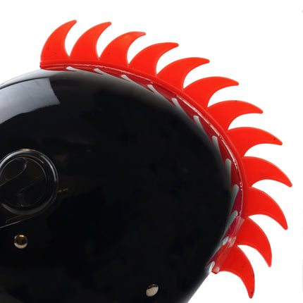 Helmet Decoration Mohawk Red, Adhesive Blade Design
