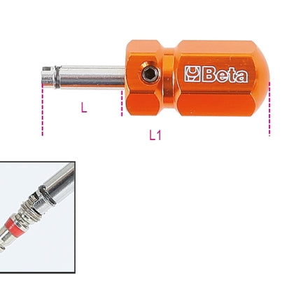 Tyre Valve Screwdriver Short Model 18mm - Beta Tools 986 48