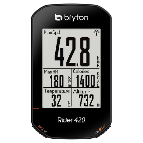 Bryton Rider 420H GPS Cycle Computer Bundle With Heart Rate