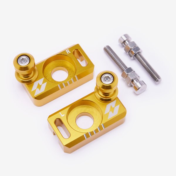 Full-E Charged Axle Blocks & Chain Adjuster for eMoto