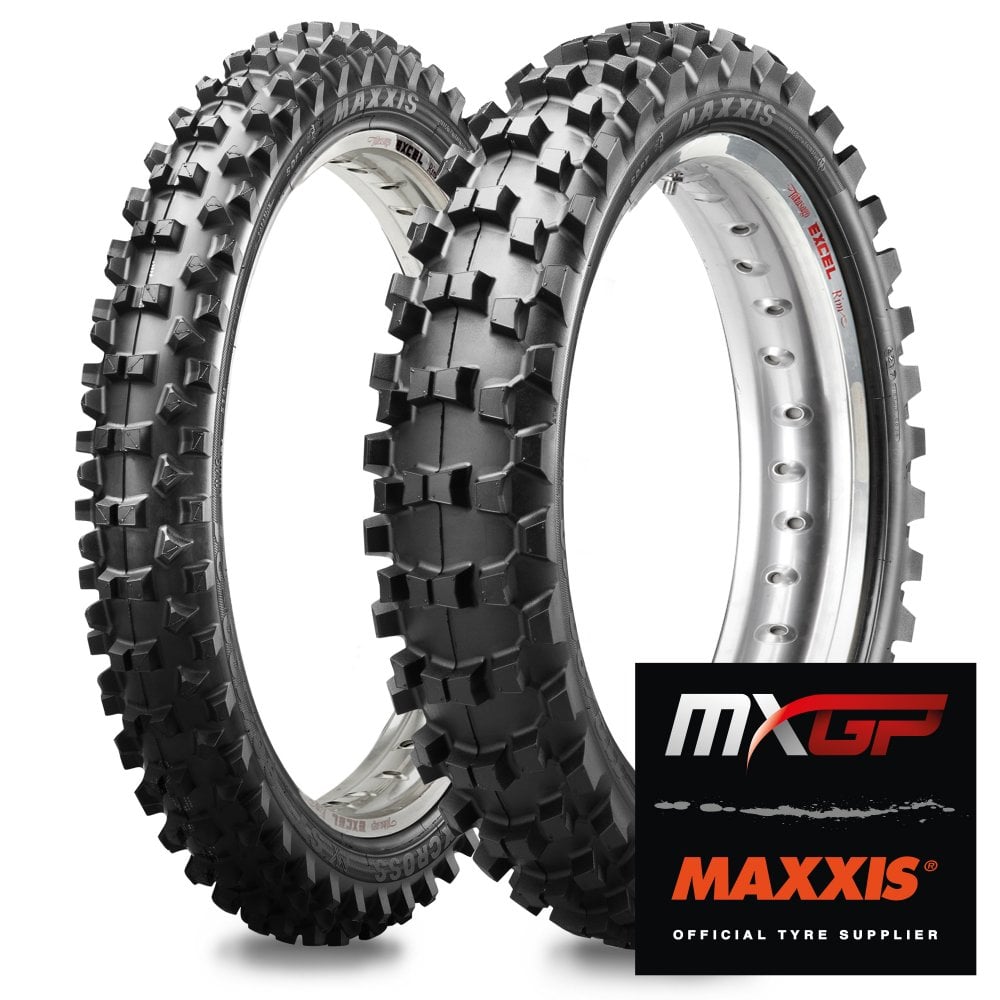 Maxxis 85cc Small Wheel MX-ST+ Tyres - Matched Pair - 70/100-17 + 90/100-14