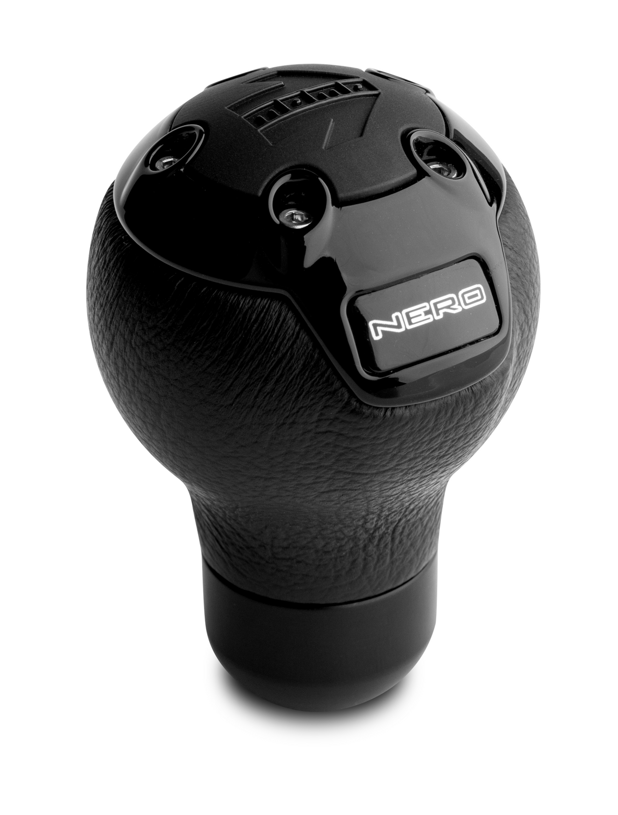 Momo Nero Gear Knob - Black/Chrome Inserts