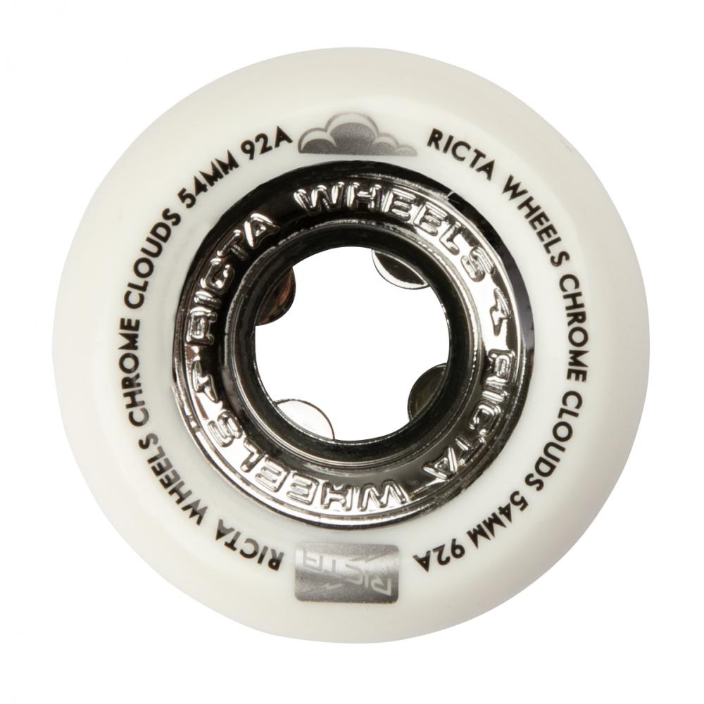 Ricta Wheels Chrome Clouds Black 92a White 54mm