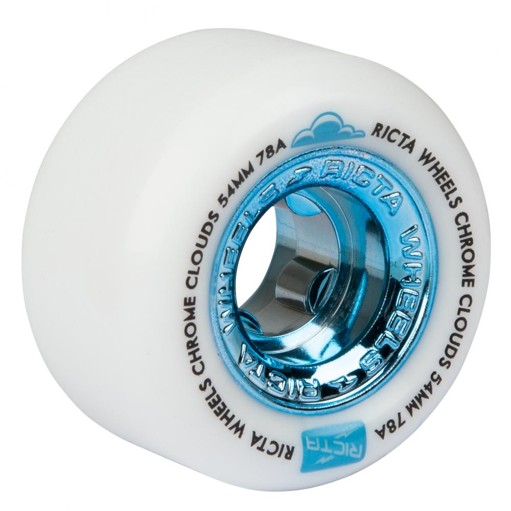 Ricta Wheels Chrome Clouds Blue 78a White 54mm