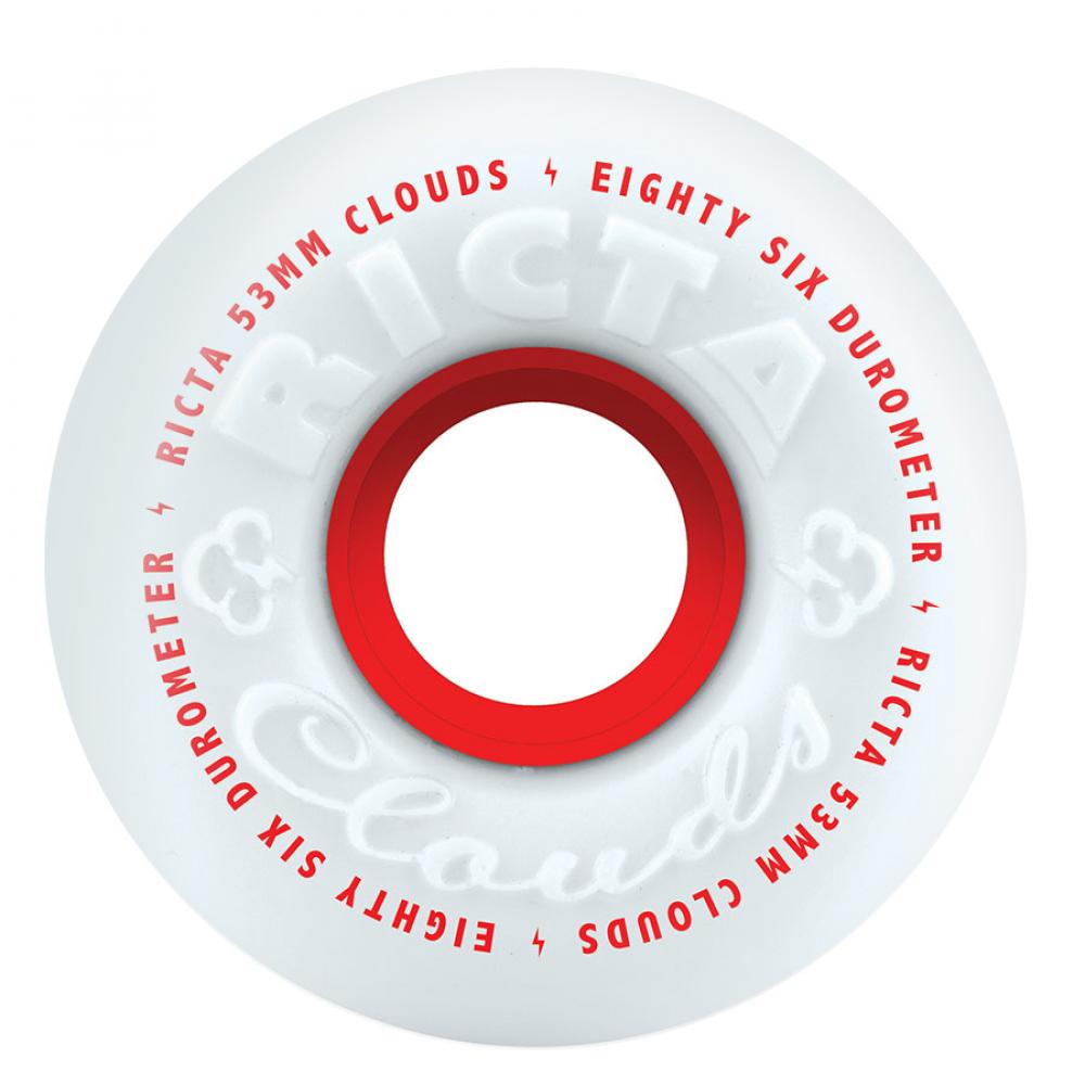 Ricta Wheels Clouds 86a White/Red 53mm