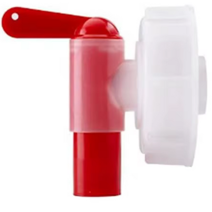 Canister Oil Fluid Dispensing Tap DN61 61mm Thread 5-60 Litre Pp Red White