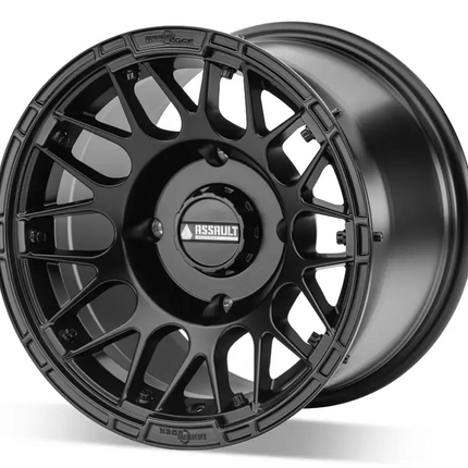 15x10 Assault Industries Hellfire Beadlock Wheels, Satin Black 4/156 4x156 WHL-156-4-15-10-ILSB