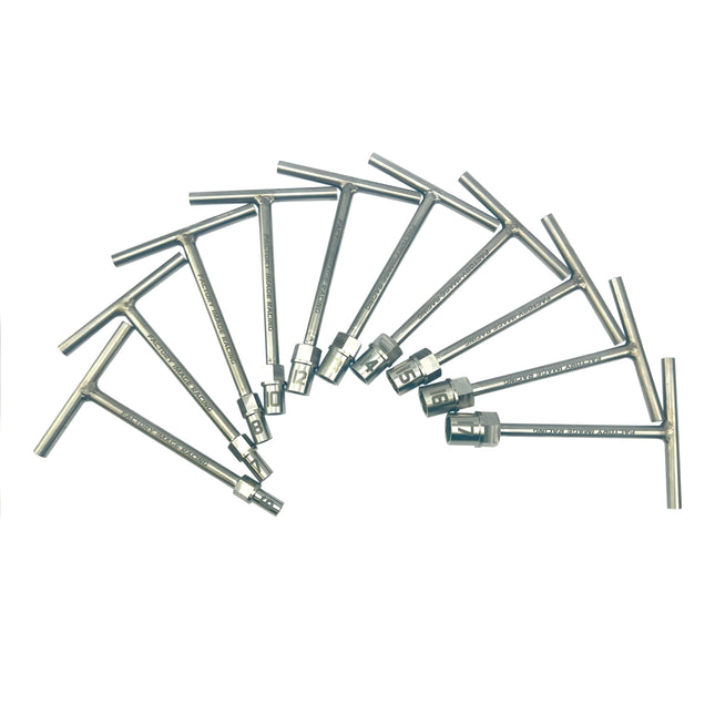 Grade 5 Titanium T-bar Set Of 10 Raw Finish