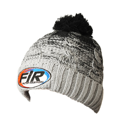 FIR Logo - Black/light Grey Bobble Hat - One Size